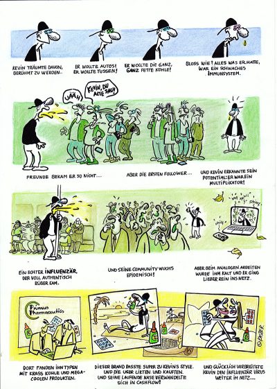 Der Influenzaer - Comic von Petra Kaster